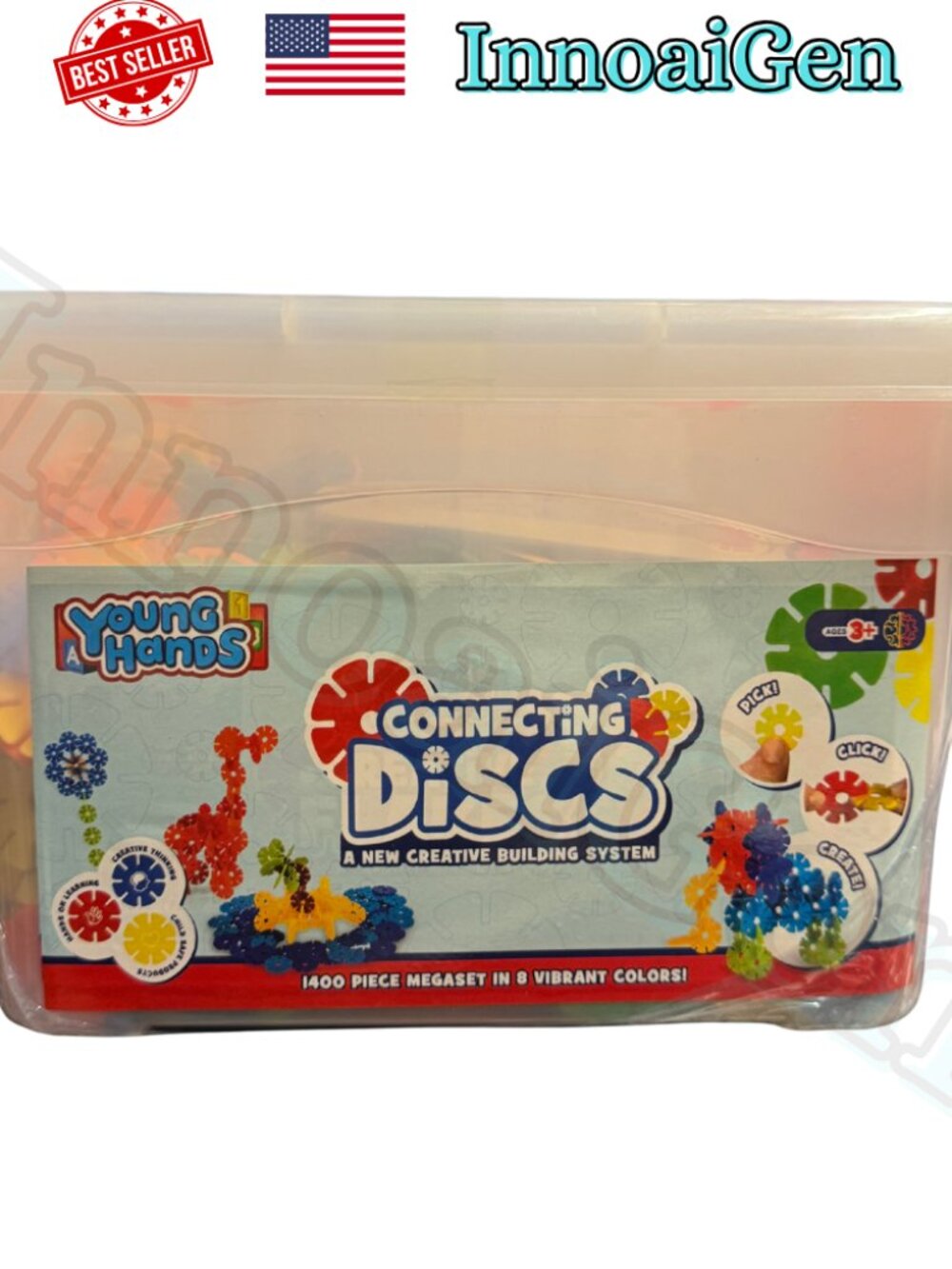 Creative Kids Young Hands Connecting Discs 1400pc Megaset STEM Building Toy New